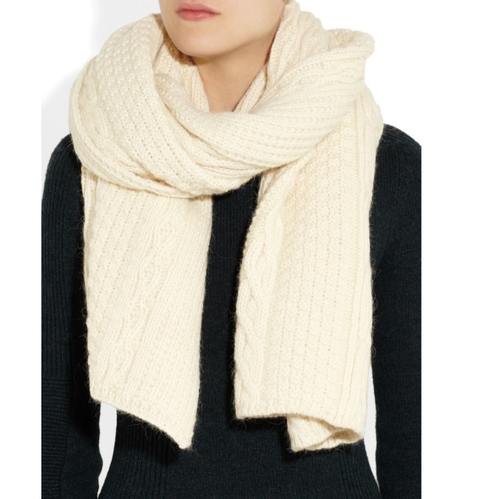 Levis Made & Crafted Cream Chunky Scarf